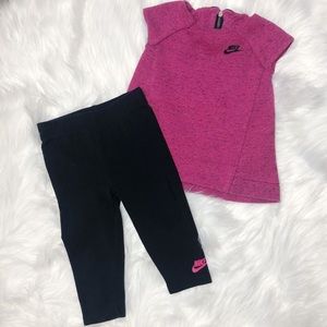 !! SOLD !! 2 piece Nike Outfit Pink Top & Black